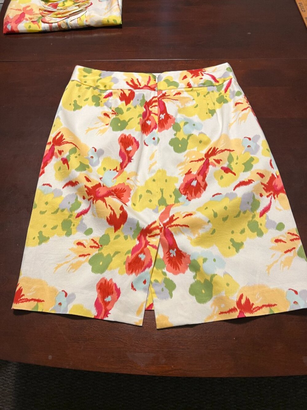 J CREW SKIRT SET SILK & STRETCH COTTON - Picture 7 of 15